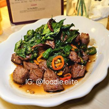 Thai Social - SPICY FILLET STEAK BASIL - Thai Near Me - New York, New York Thai Social - SPICY FILLET STEAK BASIL - Thai Near Me - New York, New York