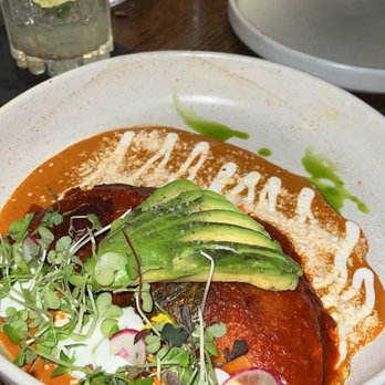 Tzuco - Enchilada shrimp and chorizo - Mexican Near Me - Chicago, Illinois Tzuco - Enchilada shrimp and chorizo - Mexican Near Me - Chicago, Illinois