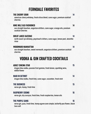 Menu photo 3 Traverse City Whiskey Co. Outpost Ferndale, MI Menu photo 3 Traverse City Whiskey Co. Outpost Ferndale, MI