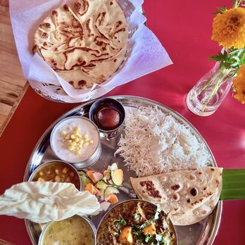 Chai Pani - Saag paneer thali - Indian Near Me - Asheville, North Carolina Chai Pani - Saag paneer thali - Indian Near Me - Asheville, North Carolina
