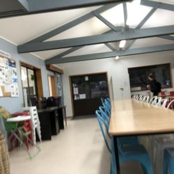 Glentanner Park Centre - Dining hall with spacious kitchen to the left