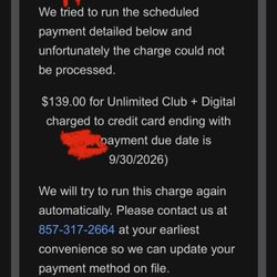 TITLE Boxing Club - Fraudulent charges and proof of their policy