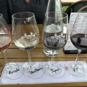 Saddlehill Winery & Farmhouse Kitchen - My wine flight - Wine Tasting Room Near Me - Voorhees Township, New Jersey Saddlehill Winery & Farmhouse Kitchen - My wine flight - Wine Tasting Room Near Me - Voorhees Township, New Jersey