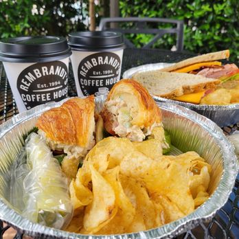 Rembrandt's Coffee House - Chicken Salad Crossaint Sandwich ($10) and Club Sandwich ($13) - Coffee & Tea Near Me - Chattanooga, Tennessee Rembrandt's Coffee House - Chicken Salad Crossaint Sandwich ($10) and Club Sandwich ($13) - Coffee & Tea Near Me - Chattanooga, Tennessee