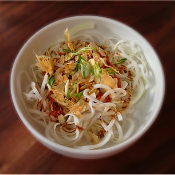 PiDGiN - "dan dan" kohlrabi noodle salad (with tofu & almonds) - Japanese Near Me - Vancouver, British Columbia