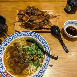 1919 Lanzhou Beef Noodle - dried fried lamp chops melt in my mouth