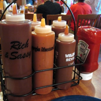 Famous Daves - Various sauces available at every table - Barbeque Near Me - Long Beach, California Famous Daves - Various sauces available at every table - Barbeque Near Me - Long Beach, California