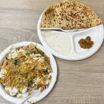 Bombay Chaat House - Dahi Papdi Chaat and Paneer Onion Paratha - Indian Near Me - Milpitas, California