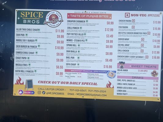 Menu photo 3 Spice Bros Santa Rosa, CA