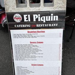 El Piquin - Menu