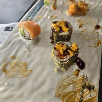 Blaze Bowl - Sushi... sorry I forgot to take pictures beforehand because I was so excited to dive in. - Sushi Bars Near Me - Arlington, Texas