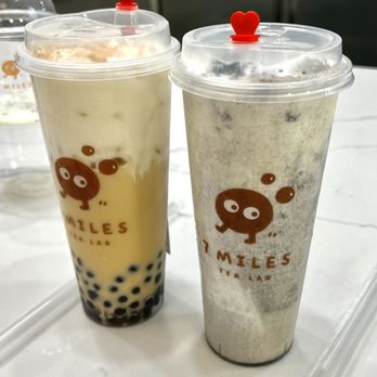 7 Miles Tea Lab - Phoenix Toffee Bar (left) | Black Sesame (right) - Bubble Tea Near Me - Artesia, California 7 Miles Tea Lab - Phoenix Toffee Bar (left) | Black Sesame (right) - Bubble Tea Near Me - Artesia, California