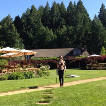 Lambert Bridge Winery - Gardens outside the tasting room - Wineries Near Me - Healdsburg, California