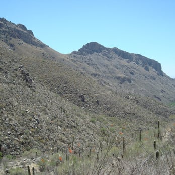 Sabino Canyon - Telephone Line Trail view from top - Parks Near Me - Tucson, Arizona
