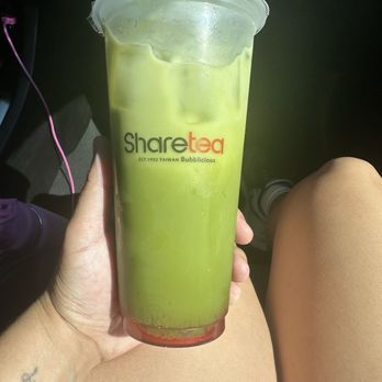 Sharetea - Strawberry Matcha 50% sweet - Bubble Tea Near Me - Richmond, Texas Sharetea - Strawberry Matcha 50% sweet - Bubble Tea Near Me - Richmond, Texas