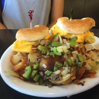 Firehouse Cafe - Incredible breakfast bagel sandwich with home fries. - Coffee & Tea Near Me - Simi Valley, California Firehouse Cafe - Incredible breakfast bagel sandwich with home fries. - Coffee & Tea Near Me - Simi Valley, California