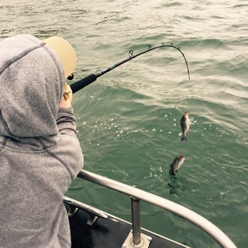 Soleman Sportfishing - 8 year old with double header - Boating Near Me - San Francisco, California Soleman Sportfishing - 8 year old with double header - Boating Near Me - San Francisco, California