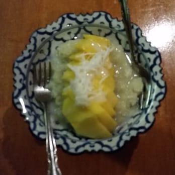 Thai Arroy - Mango sticky rice. Yummy!!! - Thai Near Me - Virginia Beach, Virginia