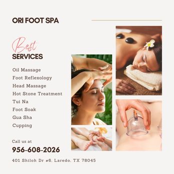 Ori Foot Spa - Check out our services and benefits - Massage Therapy Near Me - Laredo, Texas Ori Foot Spa - Check out our services and benefits - Massage Therapy Near Me - Laredo, Texas