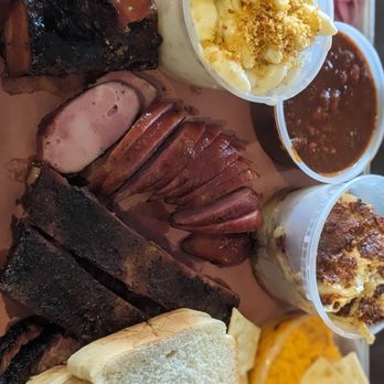 Interstellar BBQ - Sausage, pork belly, pork ribs, brisket, scalloped potatoes, smoke Mac and cheese, and pimento cheese - Barbeque Near Me - Austin, Texas Interstellar BBQ - Sausage, pork belly, pork ribs, brisket, scalloped potatoes, smoke Mac and cheese, and pimento cheese - Barbeque Near Me - Austin, Texas