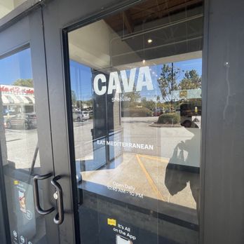 CAVA - You can't see this in the photo, but the door is nasty. It happens; it's glass. The door should be cleaned every hour. - Mediterranean Near Me - Snellville, Georgia CAVA - You can't see this in the photo, but the door is nasty. It happens; it's glass. The door should be cleaned every hour. - Mediterranean Near Me - Snellville, Georgia