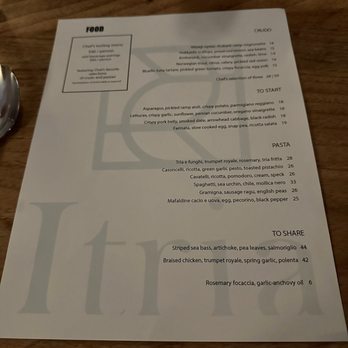 Itria - Menu - Italian Near Me - San Francisco, California Itria - Menu - Italian Near Me - San Francisco, California