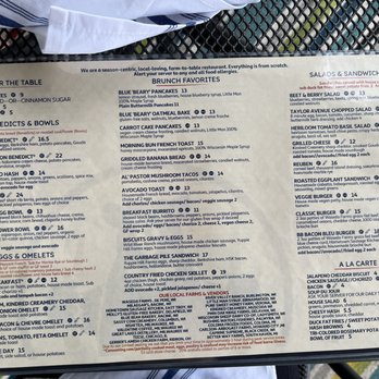 Blue Bear - Racine - menu 8/2022
page 1 - Breakfast & Brunch Near Me - Racine, Wisconsin Blue Bear - Racine - menu 8/2022
page 1 - Breakfast & Brunch Near Me - Racine, Wisconsin