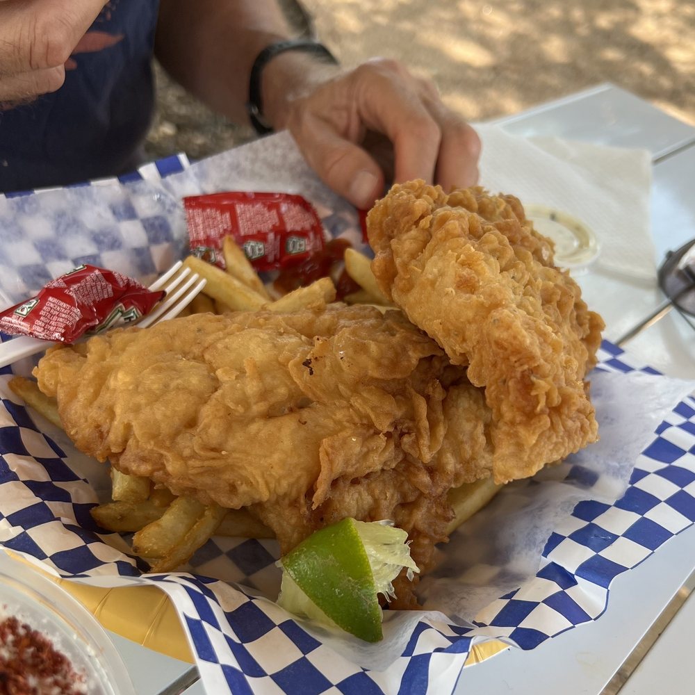 Las Nurys - a plate of fried fish and fries - Food Trucks Near Me - Fredericksburg, Texas Las Nurys - a plate of fried fish and fries - Food Trucks Near Me - Fredericksburg, Texas
