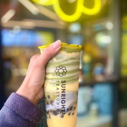 Sunright Tea Studio - U District - Matcha crème brûlée with oat milk