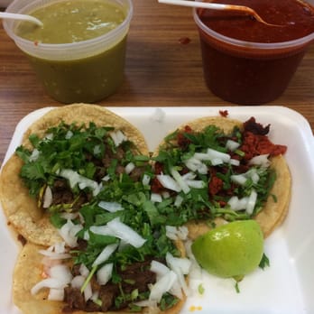 El Progreso - Tacos with mild green and spicy red salsas - Butcher Near Me - Atlanta, Georgia El Progreso - Tacos with mild green and spicy red salsas - Butcher Near Me - Atlanta, Georgia