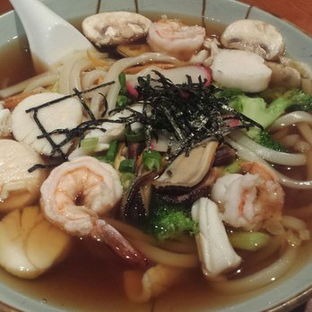 Mira Sushi - Queens - Seafood udon ($14.95) 4/5 stars. - Sushi Bars Near Me - Flushing, New York Mira Sushi - Queens - Seafood udon ($14.95) 4/5 stars. - Sushi Bars Near Me - Flushing, New York