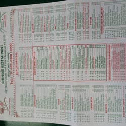 Golden China - Massive menu with lots of variety!