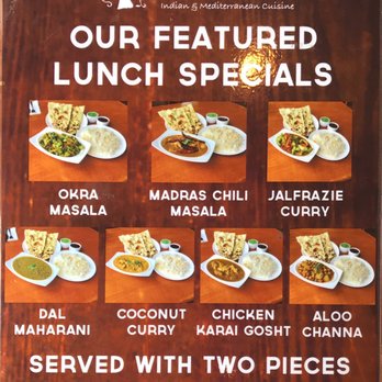 Cedars in University District - Lunch special menu as of 12/13/2018 - Indian Near Me - Seattle, Washington Cedars in University District - Lunch special menu as of 12/13/2018 - Indian Near Me - Seattle, Washington