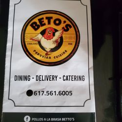 Pollos A La Brasa Betos - Menu cover