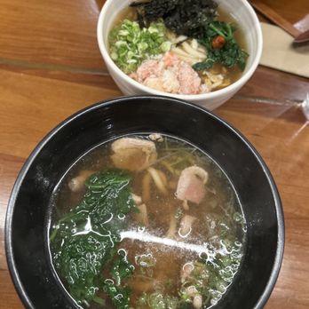 Raku - kamonan (duck) udon, kani ankake (snow crab) udon - Japanese Near Me - New York, New York