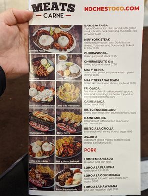 Menu photo 5 Noches de Colombia Jersey City, NJ