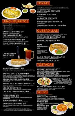 Menu photo 3 La Mexicana Restaurant Yucaipa, CA