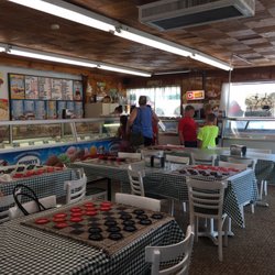 Luv More Ice Cream - Interior, showing both sides of the ice cream counter