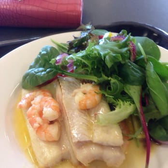 Pepperz Cafe Bar Restaurant - Baked flat head with prawn, scallop served with salad - Restaurants Near Me - Sandy Bay, TAS Pepperz Cafe Bar Restaurant - Baked flat head with prawn, scallop served with salad - Restaurants Near Me - Sandy Bay, TAS