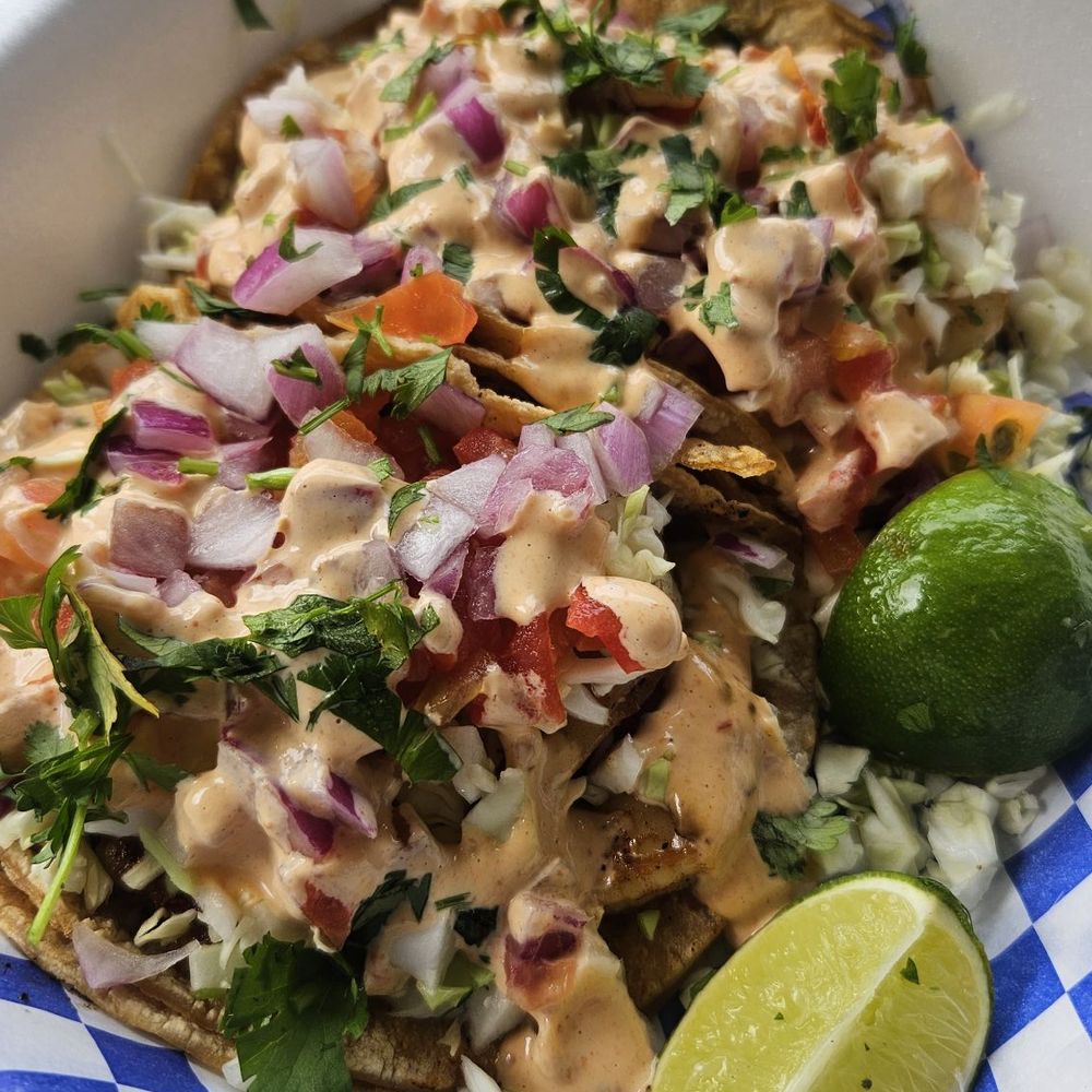 Shrimp tacos - the best! Shrimp tacos - the best!