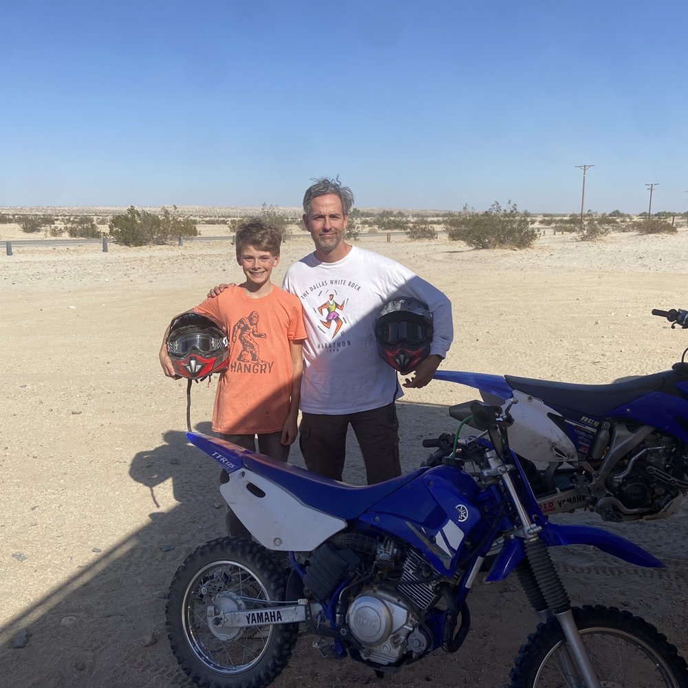 Yamaha YZ 250 and Yamaha TTR 125. Great bikes!