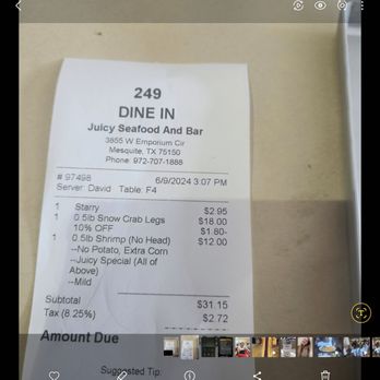 Juicy Seafood & Bar - here is my 10% off .. smdh - Cajun/Creole Near Me - Mesquite, Texas Juicy Seafood & Bar - here is my 10% off .. smdh - Cajun/Creole Near Me - Mesquite, Texas