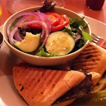 Sunset Grill - Mediterranean panini w/side salad - American Near Me - Fredericksburg, Texas