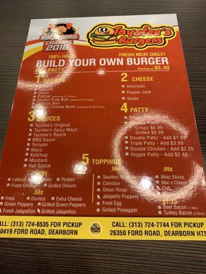Menu photo 5 Taystee's Burgers Dearborn Heights, MI Menu photo 5 Taystee's Burgers Dearborn Heights, MI
