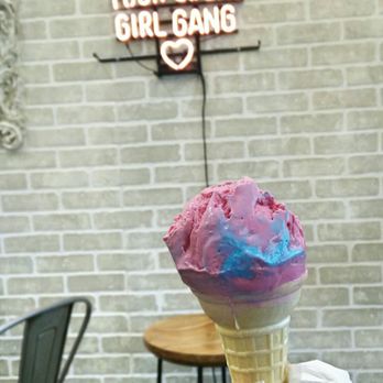 Village Ice Cream Shoppe - Cotton Candy kiddie size on cone. - Ice Cream & Frozen Yogurt Near Me - Markham, Ontario Village Ice Cream Shoppe - Cotton Candy kiddie size on cone. - Ice Cream & Frozen Yogurt Near Me - Markham, Ontario