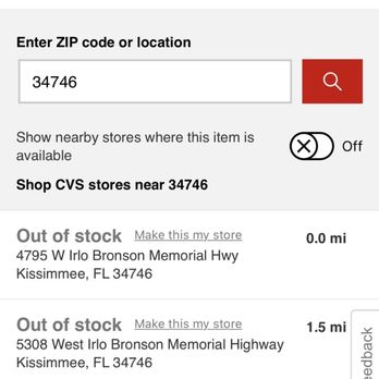 CVS Pharmacy - Verification screen shot - Drugstores Near Me - Kissimmee, Florida