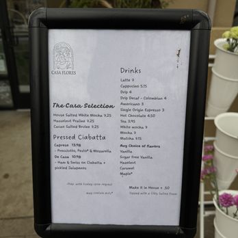 Casa Flores Cafe - Menu - Coffee & Tea Near Me - Sacramento, California