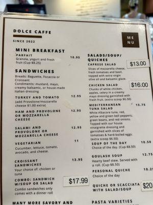 Menu photo 4 Dolce Caffe Reno, NV