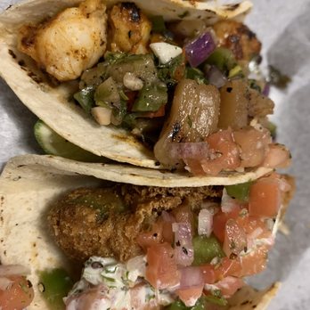 Rio Bravo Brewing - Shrimp taco and fries avocado taco - American Near Me - Albuquerque, New Mexico