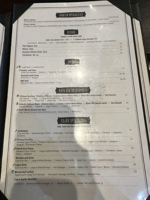 Menu photo 3 Roux Seafood Kitchen Huntington Beach, CA